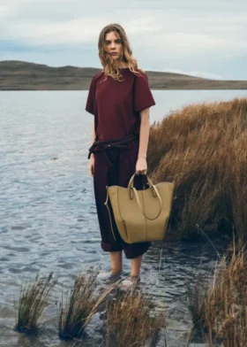 Cyme Tote Edition Textured Smoky Olive