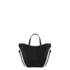 Cyme Tote Nano Edition Textured Black with Ecru Stitching