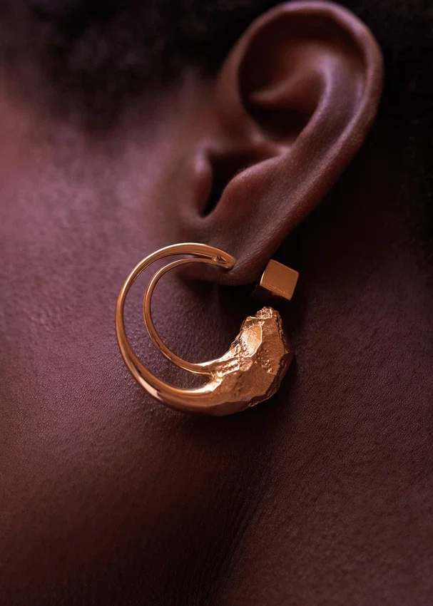 Eroz Hoop Earrings Edition 24 carat gold gilded