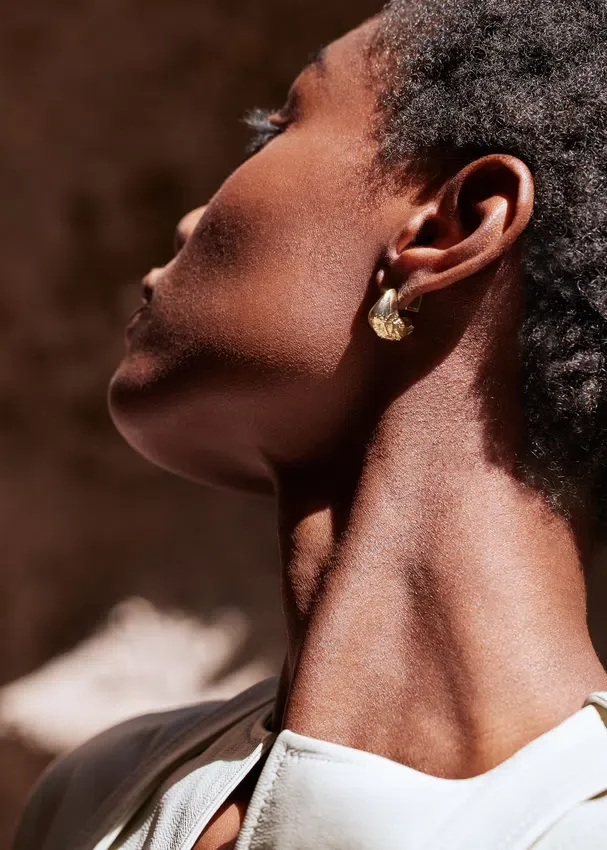 Eroz Stud Earrings Edition 24 carat gold gilded
