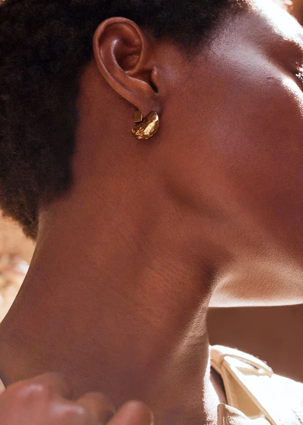 Eroz Stud Earrings Edition 24 carat gold gilded