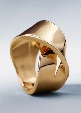 Éole Curled Ring Edition carat gold gilding