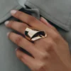 Éole Draped Ring Edition 24 carat gold gilded
