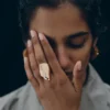 Éole Draped Ring Edition 24 carat gold gilded