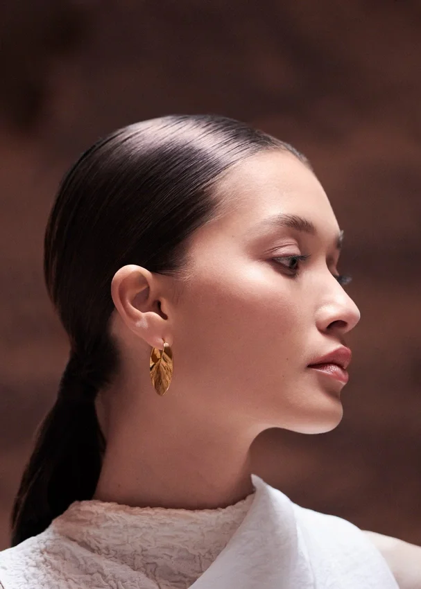 Éole Slim Hoop Earrings Edition 24 carat gold gilded