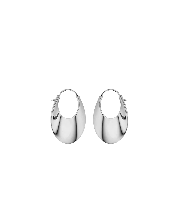 Éole Slim Hoop Earrings Edition Silver in rhodium plated brass