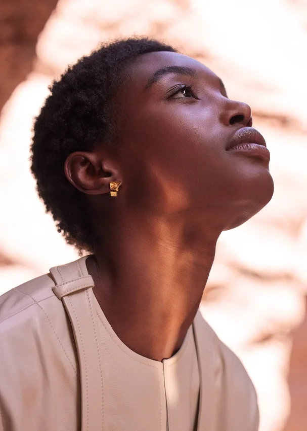 Éole Stud Earrings Edition 24 carat gold gilded
