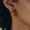 Éole Wavy Hoop Earrings Edition gilded