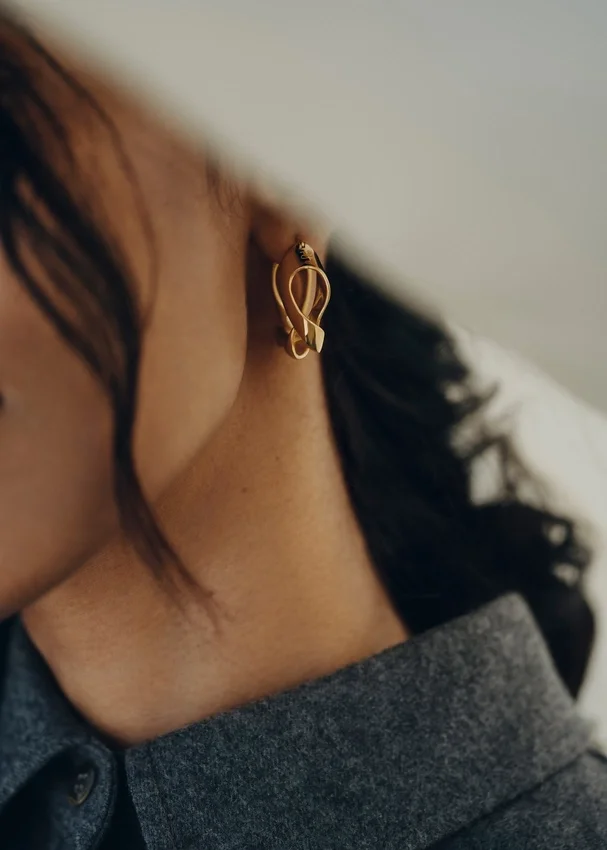 Éole Wavy Hoop Earrings Edition gilded
