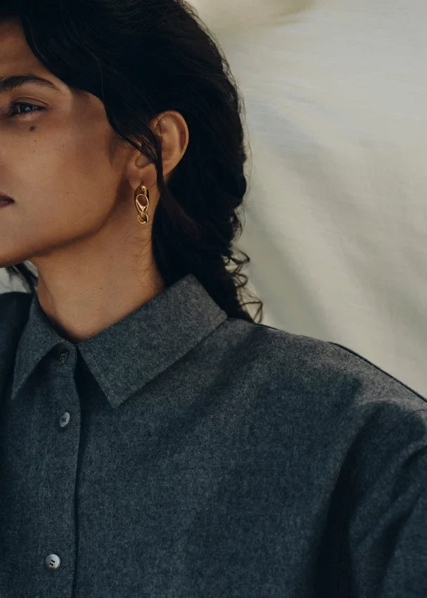Éole Wavy Hoop Earrings Edition gilded