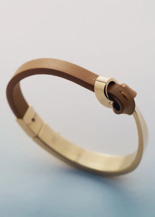 Ormé Bangle Edition Gold Gilded with Camel Leather