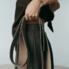 Ormé Bangle Edition Silver in rhodium with Taupe Leather