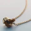 Ormé Necklace Edition Gold Gilded with Camel Leather