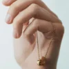 Ormé Necklace Edition Gold Gilded with Camel Leather