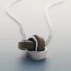 Ormé Necklace Edition Silver in rhodium with Taupe Leather