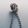 Ormé Necklace Edition Silver in rhodium with Taupe Leather