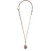 Ormé Pendant Edition Silver in rhodium with Taupe Leather